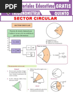 Sector Circular para Quinto Grado de Secundaria