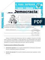 Ficha Que Es Democracia para Cuarto de Primaria