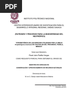 Padilla Vargas. 2015. Entnobotánica de Las Especies Utilizadas Por La Abea Scaptotrigona Mexicana en Cuetzalan Del Progreso, Puebla, México