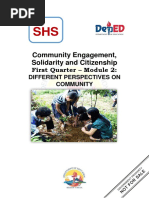 Community Engagement, Solidarity and Citizenship: First Quarter - Module 2