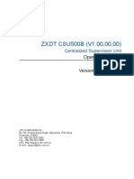 CSU500B Centralized Supervision Unit Operation Guide