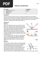 Reflection and Refraction: Equipment List