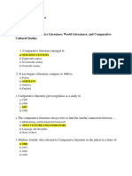 Comparative Literature Mcqs