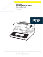 Sartorius Moisture Analyzer MA 30 Service Manual.: WYM5006-e90051