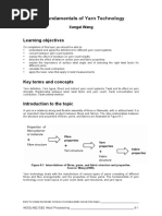 Fundamentals of Yarn Technology: Learning Objectives