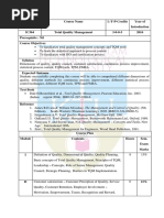 IC364 Total Quality Management