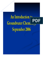 Groundwater Chemistry-August 2006