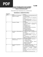 Propuesta Temario de Seguridad e Higiene Industrial Iem-Gdv