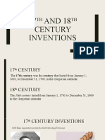 17 AND 18 Century Inventions: TH TH