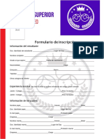 Formulario de Inscripcion Gimnasio Dileo