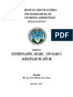 Unidad IV. Centrífugas, Secado, Envasado y Almacenamiento