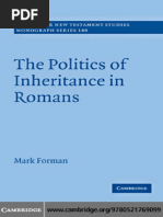 The Politics of Inheritance in Romans - Mark Forman