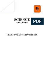 Learning Activity Sheets Grade 9 Science (Biology) First Quarter