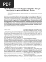 The Co-Existence of Technology and Caring in The Theory of Technological Competency As Caring in Nursing