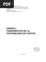 Contabilidad de Costos UNIDAD I