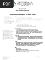 Dr. Kirkpatrick Distal Radius Fracture ORIF: Goals For Phase 1 Splint