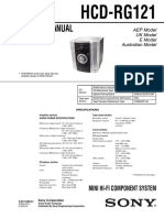 Service Manual: HCD-RG121