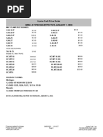 Hydro-Craft Price Guide New List Pricing Effective January 1, 2020