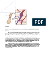 Arteriovenous Shunt or Arteriovenous (Bridge) Fistula