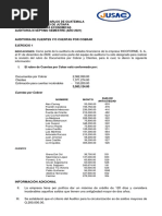 Auditoria 1 Ejercicio Cuentas Por Cobrar