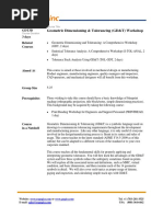 Geometric Dimensioning & Tolerancing (GD&T) Workshop: Gdt3D 3 Days Related Courses