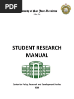 Manual For Undergraduate Research