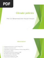 Climate Policies: Prof. Dr. Mohammad Amir Hossain Hossain