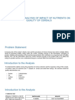 Regression Analysis of Impact of Nutrients On Quality of Cereals