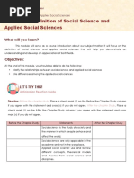 MODULE 1 - Defining Social Sciences and Applied Social Sciences