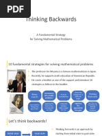 Thinking Backwards: A Fundamental Strategy For Solving Mathematical Problems