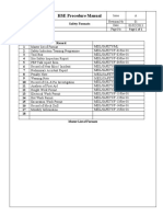 HSE Procedure Manual: Safety Formats