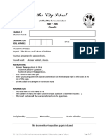 The City School: Unified Mock Examination 2020 - 2021 Class 10