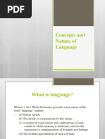 Week 2 - Concepts and Nature of Language