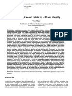 Globalization and Crisis of Cultural Identity 2012