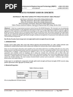 Waste Foundry Sand in Concrete: International Research Journal of Engineering and Technology (IRJET)