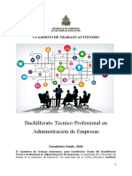 Cuaderno de Trabajo BTP Administración de Empresas