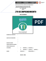 Estructura Del Portafolio Del Proyecto de Emprendimiento Anexo1