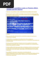 Solución A Los Pantallazos Azules en Windows