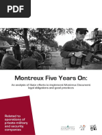 Montreux Five Years On:: Related To Operations of Private Military and Security Companies