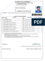 Bengaluru City University: Admission Ticket