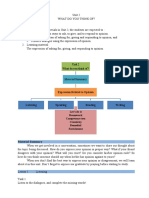 Unit 2 What Do You Think Of?: Material Summary