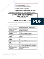 Silabo de Tecnologia de Procesos Ii