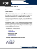 Carta de Presentación SUMAKT SAC