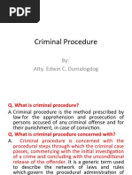 Criminal Procedure: By: Atty. Edwin C. Dumalogdog