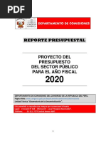 Reporte Presupuestal 2020