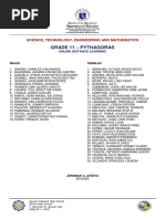 Grade 11 - Pythagoras: Science, Technology, Engineering and Mathematics