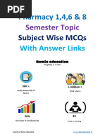 Pharmacy Sem 1,4,6,8 MCQs Link