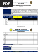 Curriculum Map For Computer Education 9: Pandan Bay Institute, Inc