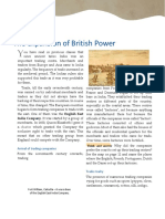 The Expansion of British Power: India Company. It Was Started by A Group of