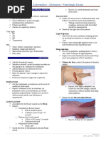 Spine & Extremities / Abdomen / Neurologic Exam: Palpation